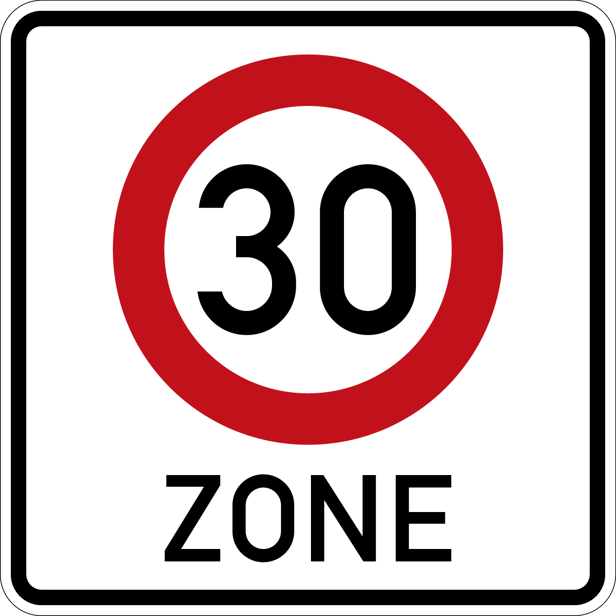 תמרור zone 30 בגרמניה