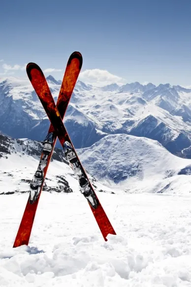 מגלשי סקי בשלג